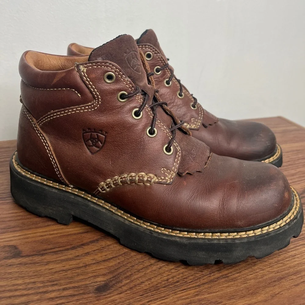 ARIAT Canyon Women’s size 7B Leather Lace Up Riding Work Boots Outdoors Hiking - Picture 1 of 13